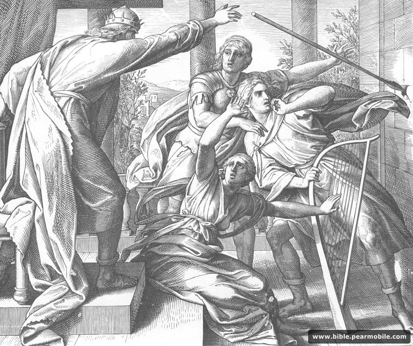1 Samuelova 19:10 - Saul Tries to Kill David